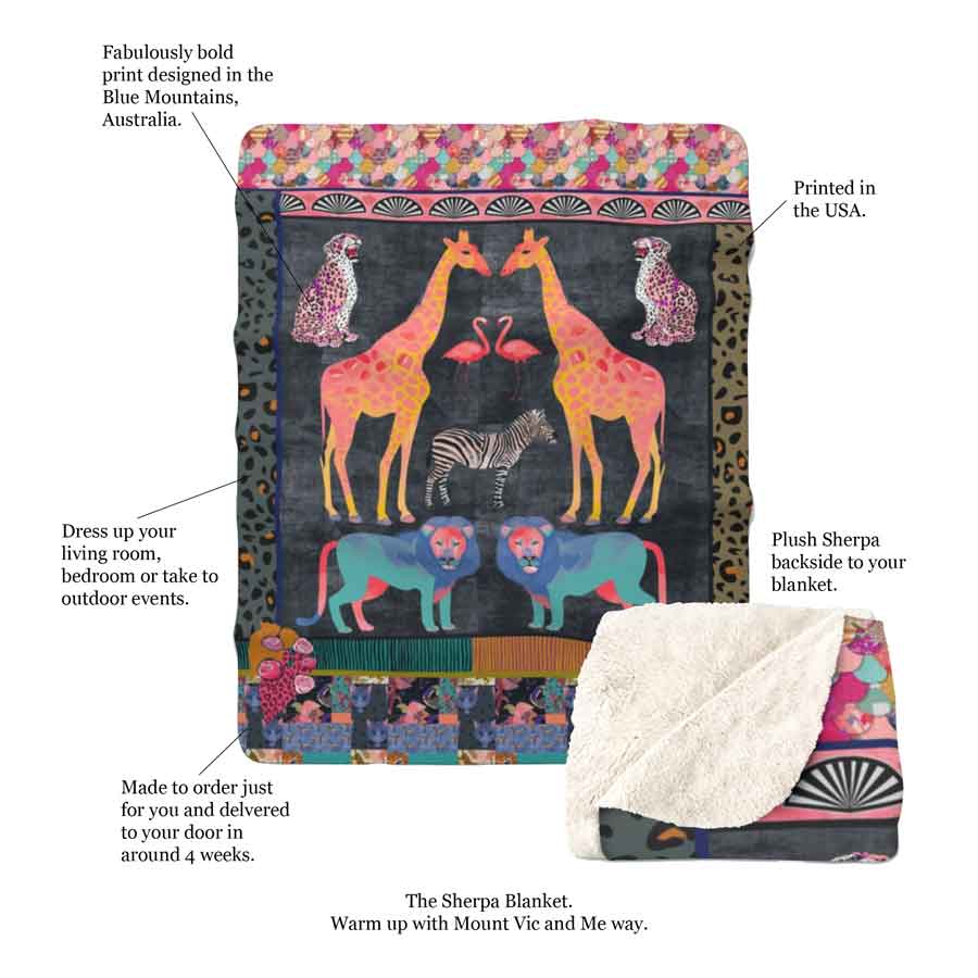 Gang Gang cockatoos sherpa blanket