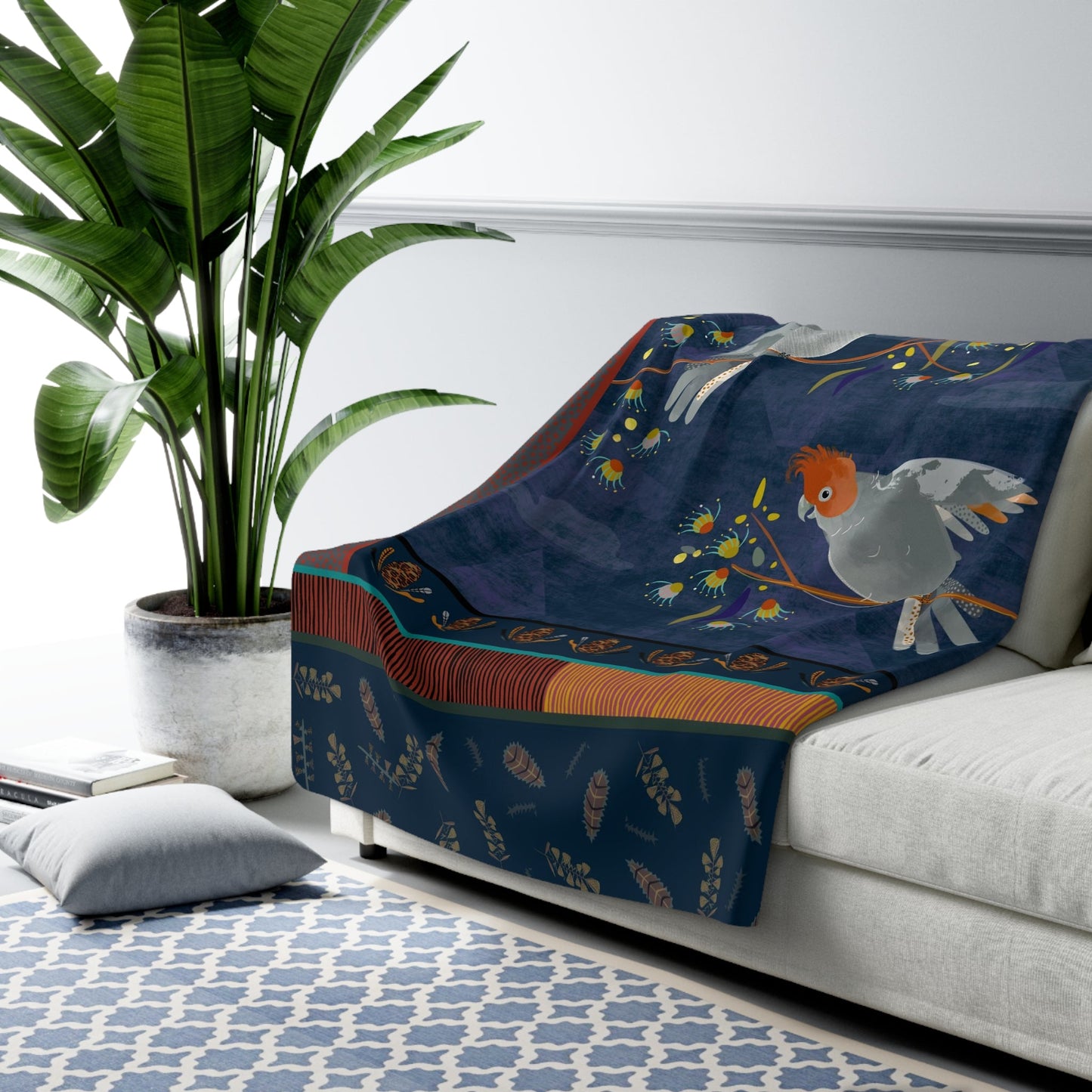 Gang Gang cockatoos sherpa blanket