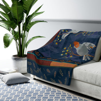 Gang Gang cockatoos sherpa blanket