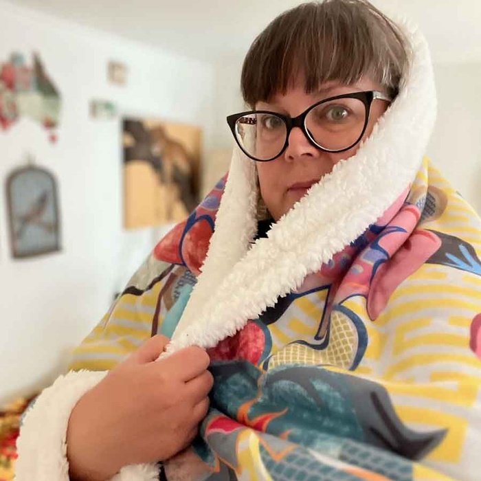 Gang Gang cockatoos sherpa blanket